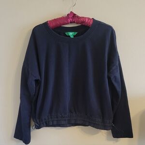 Dip | Black Long Sleeve Sweatshirt Cropped Cinch Waist